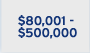 $80,001 - $500,000